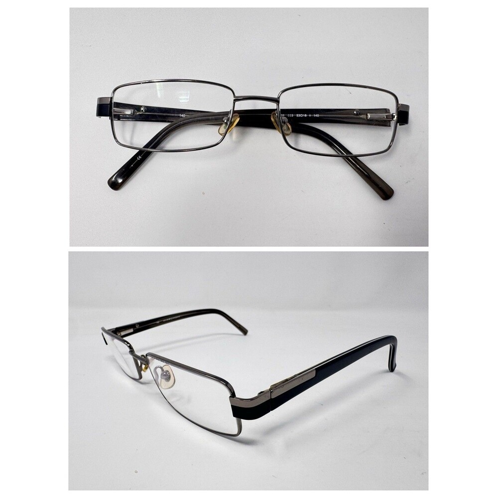 Marchon M726 033 Eyeglass Frames Only 53-18-140 Gunmetal Rectangular